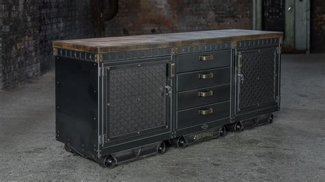 sheet metal sideboard|industrial sideboard with vintage metal.